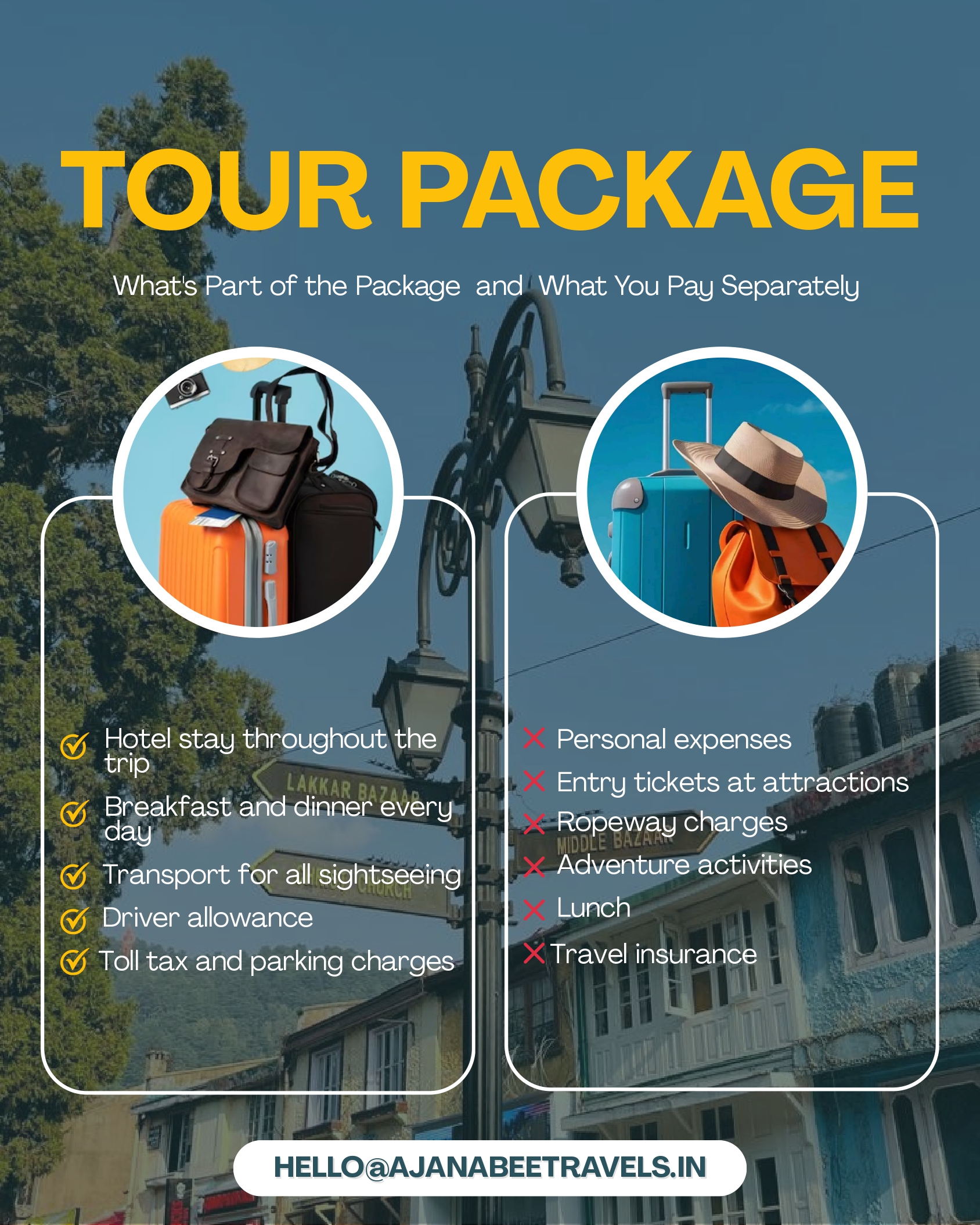 Mussoorie tour cost and package details